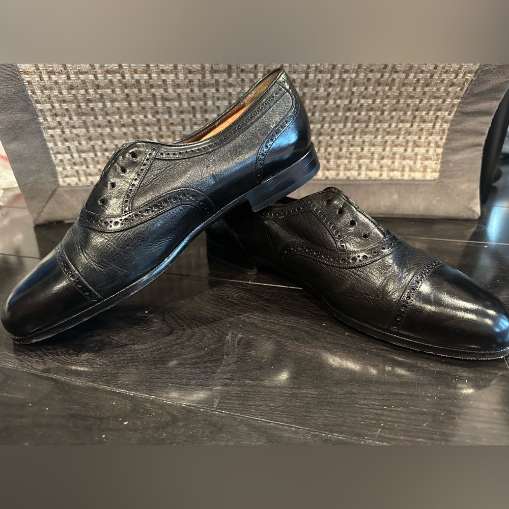Garys International Black Leather Cap Toe  Oxford Women’s Size 10 Dress Shoes - Picture 7 of 14